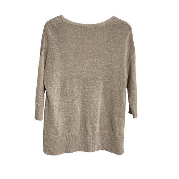 J. Jill Linen Blend Embroidered Palm Tree Button Front Cardigan Cream Size Small - Picture 11 of 11